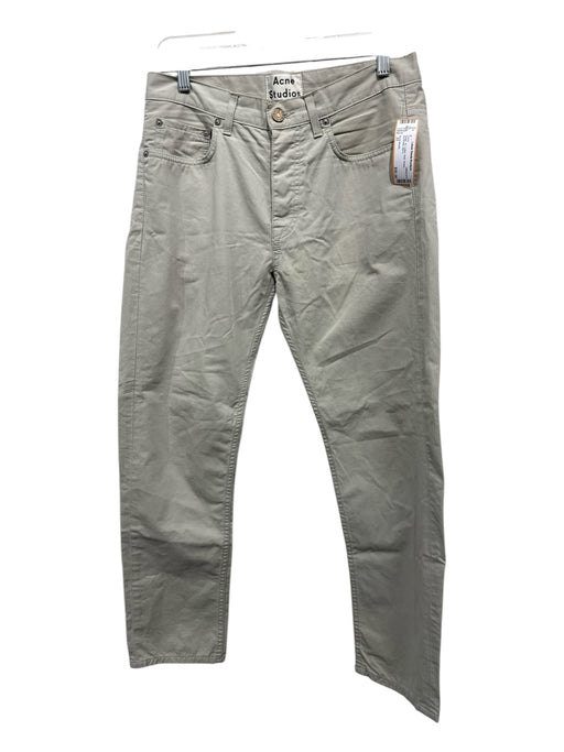 Acne Studio Size 31 Beige Cotton Solid Khakis Men's Pants Beige / 31