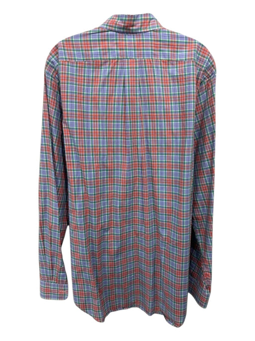 Ralph Lauren Size L Purple & Red Print Cotton Plaid Button Up Long Sleeve Shirt Purple & Red Print / L
