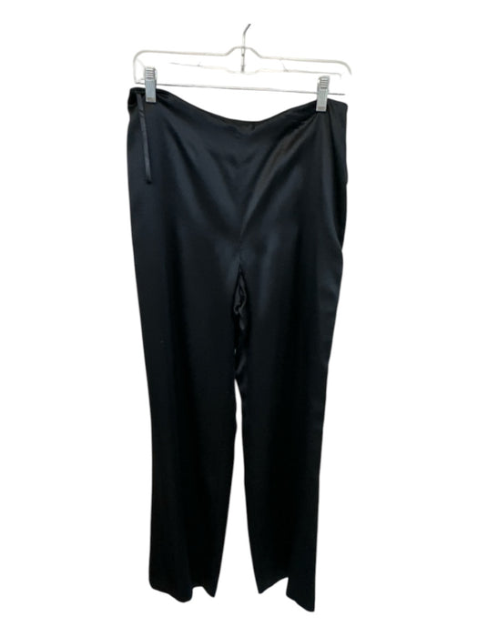 Lauren Ralph Lauren Size 6 Black Silk Side Zip Wide Leg Pants Black / 6