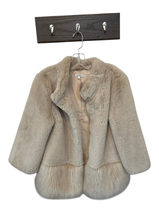 Tyler Boe Size S Tan Faux Fur Hook & Eye Coat Tan / S