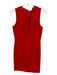 Tahari Size 4 Red Polyester Sleeveless Back Zip GHW Dress Red / 4