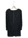 Saks Fifth Ave Size 4 Black Polyester Lace Overlay Long Sleeve Flowers Dress Black / 4