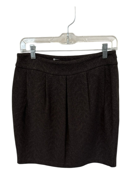 Eileen Fisher Size SP Brown Wool Blend Pleat Detail Mini Skirt Brown / SP