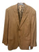 Jack Victor Tan Wool Blend Solid notched 2 Button Men's Blazer 46L