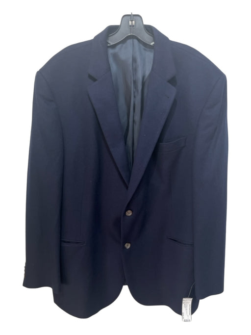 Saks Fifth Ave Navy Cashmere Solid notched 2 Button Men's Blazer 48