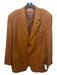 Jack Victor Dark Tan Wool Blend Solid Notched Lapel Men's Blazer 48L