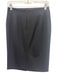 Piazza Sempione Size 42 Black Cupro Blend Zip Back Split Back Straight Skirt Black / 42