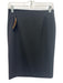 Piazza Sempione Size 42 Black Cupro Blend Zip Back Split Back Straight Skirt Black / 42