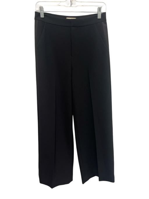 L'agence Size 4 Black Poly Blend Zip & Hook Closure Trouser pocket Pants Black / 4
