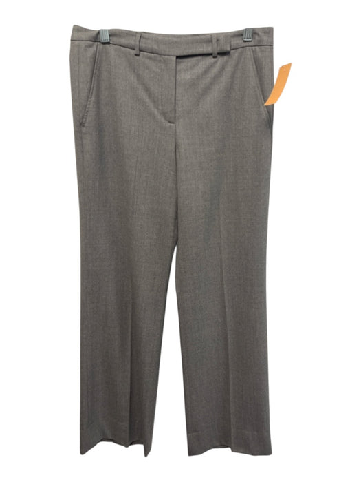 Piazza Sempione Size 40 Grey Wool Blend Zip & Button Heathered Trouser Pants Grey / 40