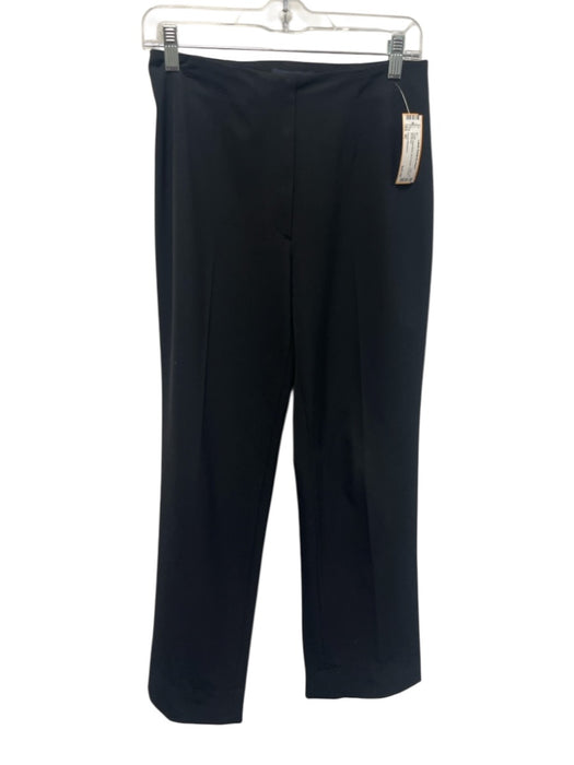 Piazza Sempione Size 40 Black Wool Blend Zip & Button Trouser Pants Black / 40