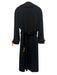 Cinzia Rocca Size 6 Black Cupro Double Breasted Tie belt Long Sleeve Coat Black / 6