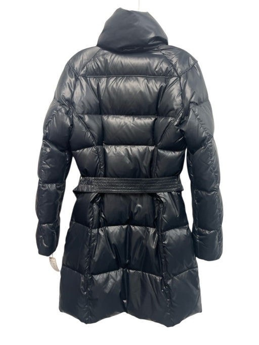 ADD Size S Black No Fabric Tag Zip Front Puffed Belted Coat Black / S