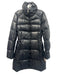 ADD Size S Black No Fabric Tag Zip Front Puffed Belted Coat Black / S