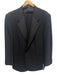 Valentino Vintage Black Wool Blend Solid Tuxedo Men's Suit Black / 44r