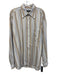 Cornelliani Size XXL Orange & Multi Cotton Striped Button Up Long Sleeve Shirt Orange & Multi / XXL