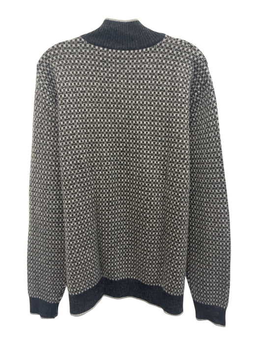 Saks Fifth Ave Size XXL Gray Cashmere Micro Quarter Zip Men's Sweater Gray / XXL