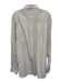 Zegna Size 17.5 Black & White Cotton Striped Button Up Men's Long Sleeve Shirt Black & White / 17.5
