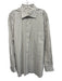 Zegna Size 17.5 Black & White Cotton Striped Button Up Men's Long Sleeve Shirt Black & White / 17.5