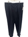 Zanella Size 40 Navy Blue Wool Blend Solid Dress Pleat Men's Pants Navy Blue / 40