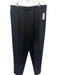 Zanella Size Est 40 Black Wool Blend Solid Pleats Men's Pants Black / Est 40