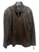 Andrew Marc Size XXL Brown Leather Solid Moto Zip Up Men's Jacket Brown / XXL