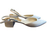 Dolce Vita Shoe Size 10 White Sateen Slingbacks Pointed Toe Block Heel Shoes White / 10