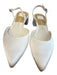 Dolce Vita Shoe Size 10 White Sateen Slingbacks Pointed Toe Block Heel Shoes White / 10