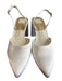 Dolce Vita Shoe Size 10 White Sateen Slingbacks Pointed Toe Block Heel Shoes White / 10