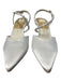 Dolce Vita Shoe Size 10 White Sateen Ankle Buckle Pointed Toe High Heel Shoes White / 10