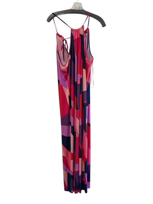 Trina Turk Size Large Navy, Red & Multi Print No Fabric Tag Color Block Dress Navy, Red & Multi Print / Large