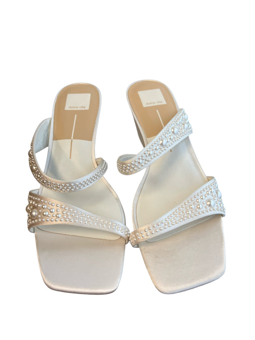 Dolce Vita Shoe Size 10 White Manmade Material Pearl Detail Open Toe Shoes White / 10