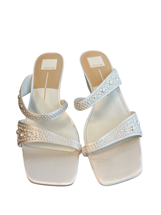 Dolce Vita Shoe Size 10 White Manmade Material Pearl Detail Open Toe Shoes White / 10