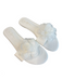 Anthropologie Shoe Size M/L White Manmade Material Flat Slip On Open Toe Shoes White / M/L