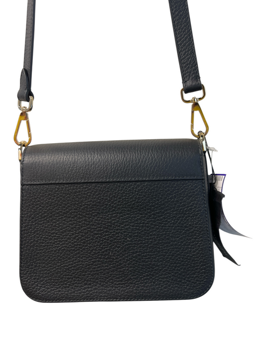 Strathberry Black Leather Gold hardware Crossbody Magnetic Close Bag Black / Small