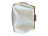 Badgley Mischka White Satin Snap Closure Chain Strap Gold Hardware Clutch Bag White / Sample