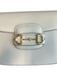 Gucci Bone Leather goldtone hardware Shoulder Flap Closure Bag Bone / Medium
