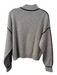 St John Sport Size Large Gray & Black Wool Long Sleeve High Neck Sweater Gray & Black / Large