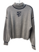 St John Sport Size Large Gray & Black Wool Long Sleeve High Neck Sweater Gray & Black / Large