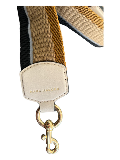 Marc Jacobs Tan, Black & Cream Fabric Leather Gold Hardware Adjustable strap Tan, Black & Cream