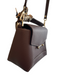 Strathberry Brown Leather Gold hardware Top Strap Crossbody Scarf Detail Purse Brown / Medium