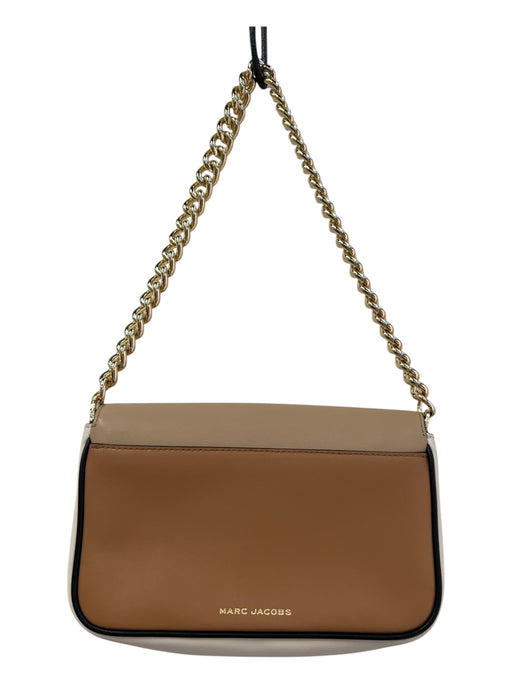 Marc Jacobs Tan & cream Leather Gold hardware Magnetic Close Shoulder Bag Bag Tan & cream / Small