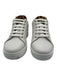 Salvatore Ferragamo Shoe Size 9 White, Brown & Black Leather Low Top Sneakers White, Brown & Black / 9