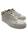 Salvatore Ferragamo Shoe Size 9 White, Brown & Black Leather Low Top Sneakers White, Brown & Black / 9