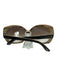 Tom Ford Brown & Cream Acetate Gradient Oversized Gold Hardware Sunglasses Brown & Cream