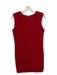 Carolina Herrera Size 0 Red Wool Sleeveless Back Zip Shift Dress Red / 0