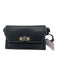 Bally Black Leather Contrast Stitching Belt Bag Turnlock Buckle Bag Black / Small