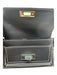 Bally Black Leather Contrast Stitching Belt Bag Turnlock Buckle Bag Black / Small