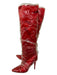 Jimmy Choo C/O Off White Shoe Size 38 Red & Clear Satin & PVC Pointed Toe Boots Red & Clear / 38