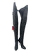 Christian Louboutin Shoe Size 37.5 Black Leather Pockets Thigh High Boots Black / 37.5